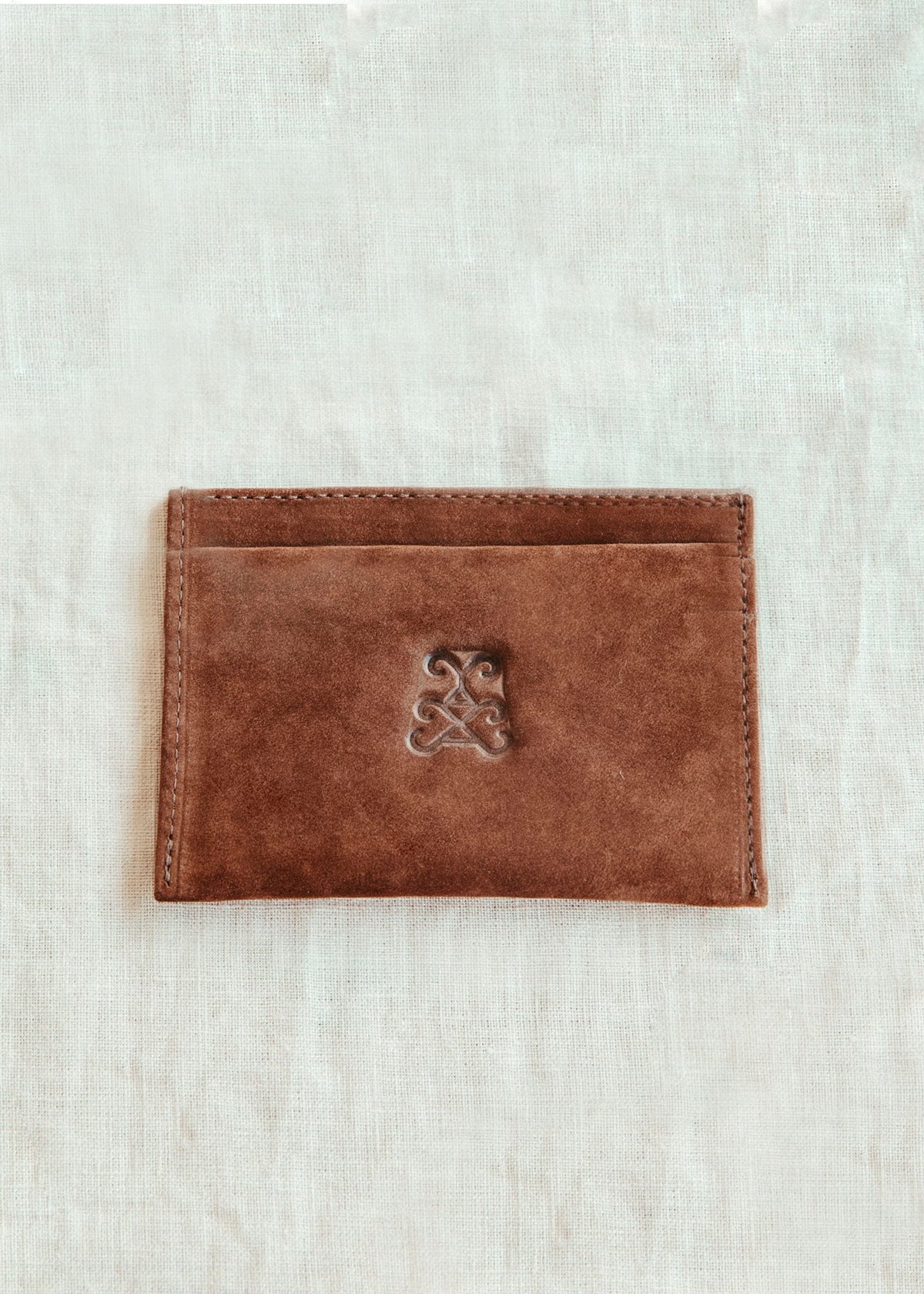 Brown nubeck leather wallet