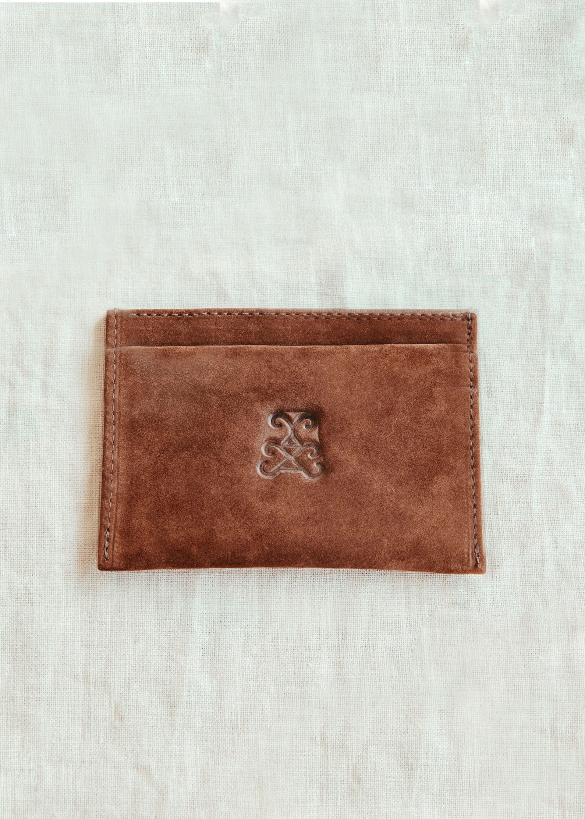Brown nubeck leather wallet 